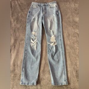 Hollister Light Blue Distressed Boyfriend Jeans